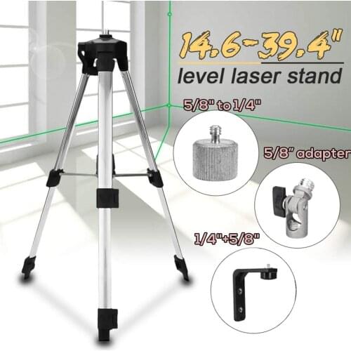 Foldable Tripod Stand Holder for Laser Level Measurement Tool L Type Magnet Bracket +5/8'' to 1/4" +5/8" Adapter Building Tools