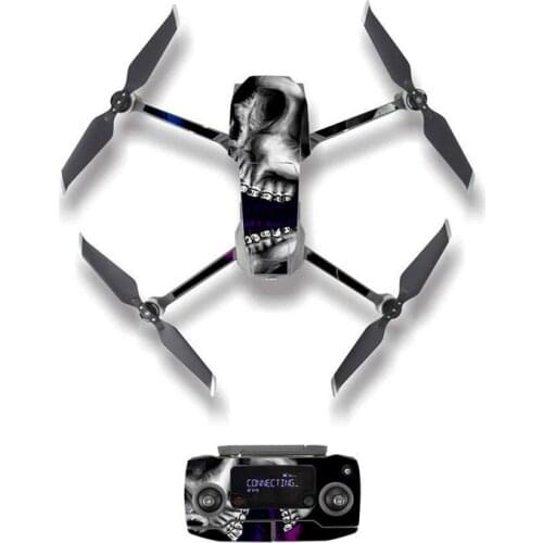 Cool Skull Style Skin Sticker for DJI Mavic 2 Pro & Zoom Drone Body Remote Controller Battery Protection Film M20078