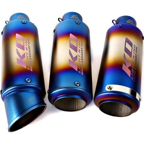 60.5mm 51mm Motorcycle Dirt Bike ATV Exhaust Muffler Escape Silencer Baffle Exhaust Tip for Universal Z800 Z1000 CBR1000RR R6