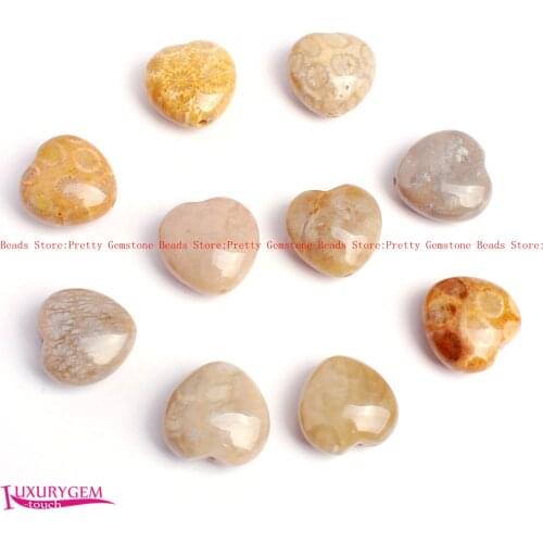 High Quality 18mm Smooth Natural Color Coral Jades Heart Shape DIY Gems Loose Beads Jewelry Making wj431