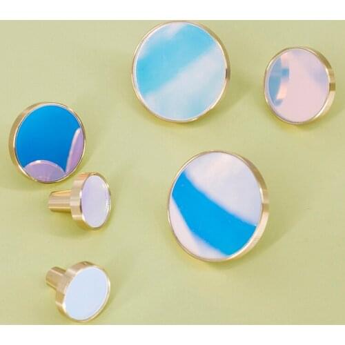 Mirror Effect/brass Knob Dresser Drawer Knobs Pulls Handles / Cupboard Knobs Furniture Cabinet Handle Pull Hardware