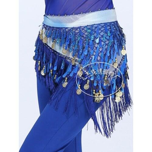Belly Dancing Colorful Waist Belly Dance Hip Scarf Belt Women Costumes Accessories Sequin Tassel Hip Scarf Dancing Waist Belts