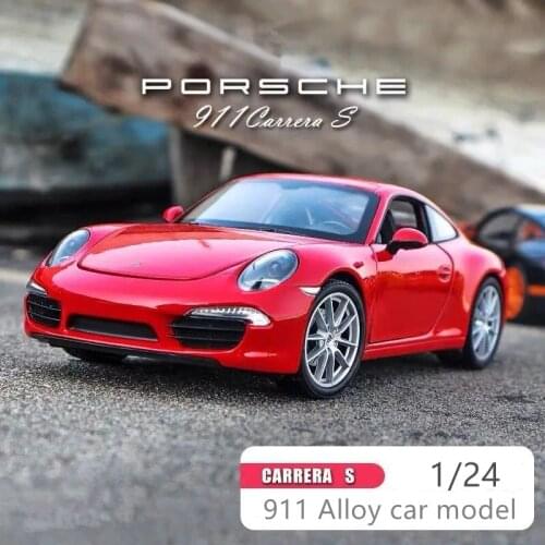 1:24 Porsches 911 Carrera S Sports Car Alloy Car Model Diecast & Toy Vehicle Metal Toy Car Model Simulation Collection Kids Gift
