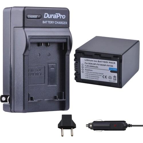 1pc 3900mAH NP-FV100 NPFV100 NP FV100 Li-ion Camera Battery + Car Charger For SONY HDR-CX190 HDR-XR550/E HDR-XR350/E HDR-XR150/E