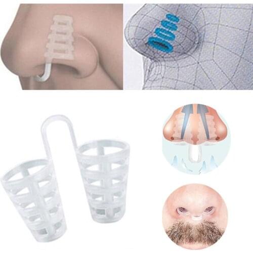 10pcs/set Mini Anti Snoring Breathe Easy Sleep Nose Clip Snore Stopper Aid Nasal Dilators Device Congestion Aid No Strips Cones