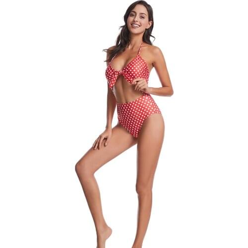 2020 swimsuit ladies floral sexy swim bow tie one-piece swimsuit women women one piece swimsuit swimsuit women