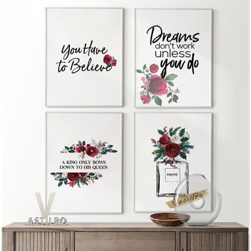 Abstract Illustration Watercolor Perfume Poster Flower Wall Art Printable Prints Canvas Decorate Beauty Center Decor Painting