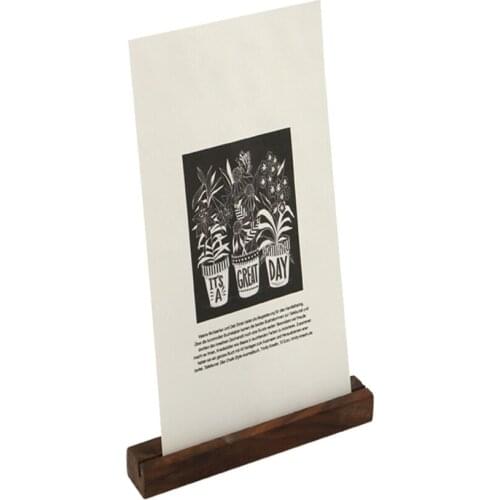 Acrylic Sign Holders Walnut Wood Table Numbers Display Stands Place Card Perfect For Retail Shop Wedding Party Events Decoration