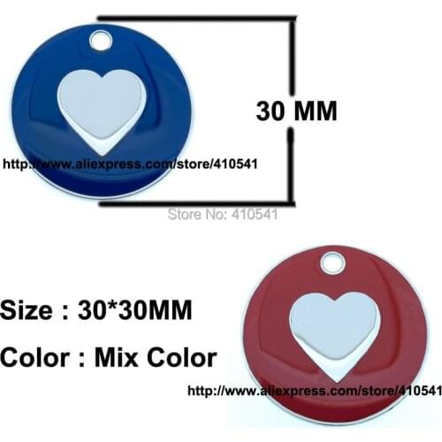 Pet Tags Heart Shaped Tag Pet ID Tag Zinc Alloy Glitter Dog Name Tag Mix Random Colors Pet Pendant Free Shipping