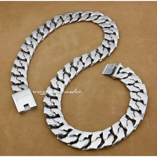 Shiny Punk Fashion Star Necklace Solid 316L Stainless Steel Cool Mens Biker Huge and Heavy Necklace 5F002N -- 18"~36"