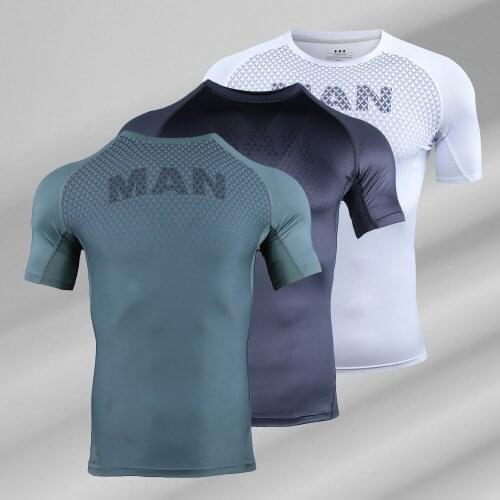 Quick Drying Workout Running T-Shirt Fitness Compression Shirt Breathable Tops Jersey Gym T-Shirts Clothing Male Sports Shirts