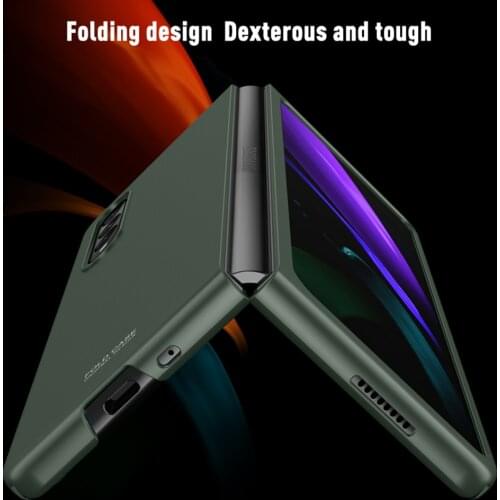 Carbon Fiber Leather For Samsung Galaxy Z Fold3 5G ZFold3 Phone Case Cover for Sansung Z fold 3 Zfold Full Protector Shell Funda