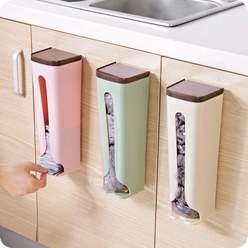 Kitchen Grocery Plastic Bag Holder and Dispenser for Plastic Bags - Easy Wall Mount Bag Saver , Wall Mount Grocery Bag Dispenser