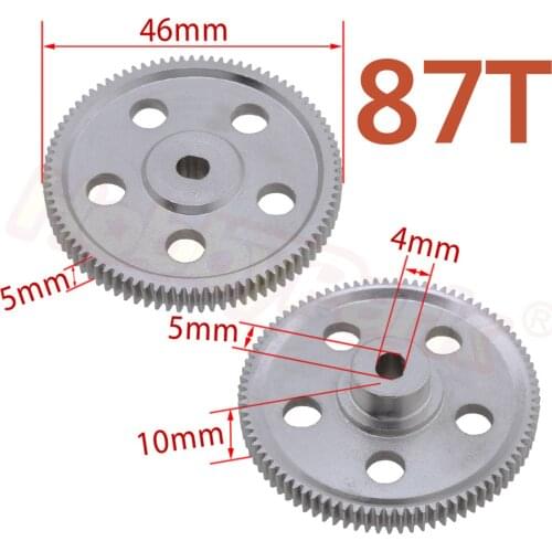 For HSP Pangolin 94180 Upgrade Parts Metal Reduce Gear 87T Spur Gear 18024 RC 1/10 Rock Crawler Climber