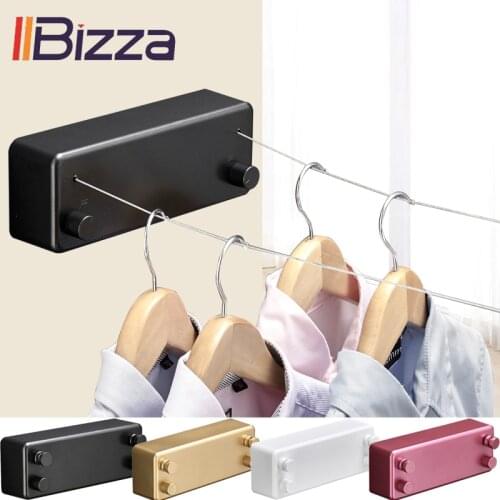 Clothes Line Dryers Bathroom Balcony Rack Drying White/Black/Golden/Silver Retractable Clothesline Laundry Dryer Double Layer