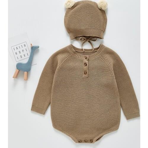 Winter Soft Jumpsuits Warm Cotton Clothing Rompers Baby Kid Bodysuits Solid Clothes Sets for Newborns Toddler Boys Girls Outfits