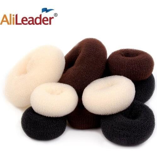 Fashion Donut Hair Ring Popular Brown Magic Bun Maker Hair Braiding Tools Popular Hair Styling Natural Hair Bun Accessories