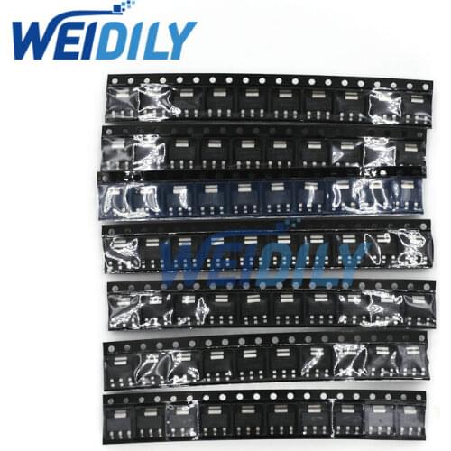 70PCS AMS1117 Voltage Regulator Kit 1.2V/1.5V/1.8V/2.5V/3.3V/5.0V/ADJ 1117 7 values Each 10PCS