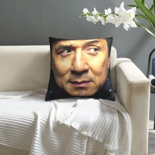 Jackie Chan pillowcase printed cushion cover sofa waist pillow pillow cover