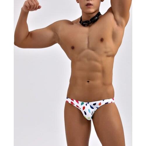 New 2021 sexy raindrops men swimsuits swim briefs low waist tight beach shorts men bikinis swimwear bathing suits samll size