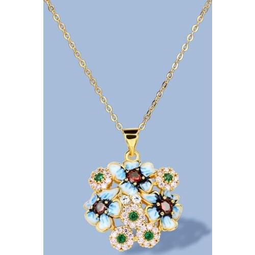 2021 New Flower Earrings Exquisite 925 Silver Handmade Enamel Jewelry Blue Flower 925 Silver Womens Earring Birthday Gift