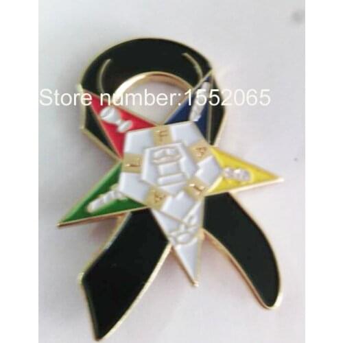 Wholesale 1.5" Awareness Ribbon Masonic Lapel pin Mason Freemason Souvenir Emblem Gift