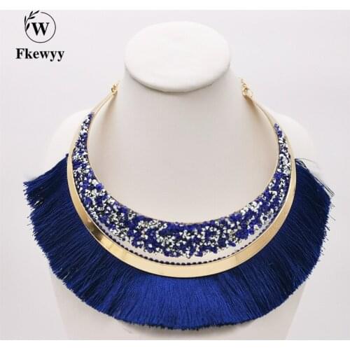 Fkewyy Goth Necklace For Women Tassel Pink Fashion Jewelry Accessories For Women Boho Jewelry Tassel Necklace Charm Wedding Gift