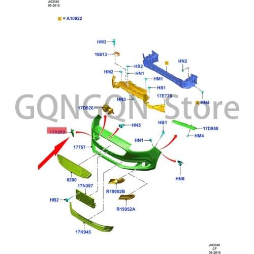 CAR Front bumper trailer cover Bumper cover For dMo nd eoE sco rt Front bumper lower trim Traction cover lower trim