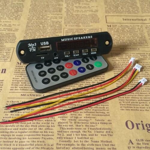 Aipinchun MP3 Decoder Board Hitam Remote SD MP3 Player M011 Remote Control Module FM USB 2.0 3.5 mm Keluar Jack