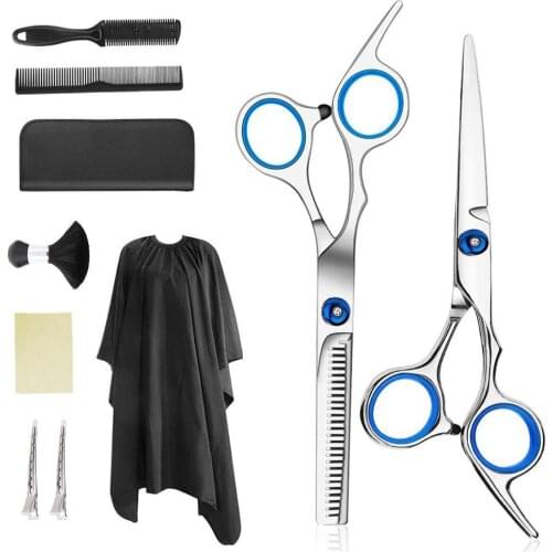 Professional Hair Cutting Thinning Scissors Shears Bar-ber Cape Hairdressing Set The hairdressing scissors are for salon workers