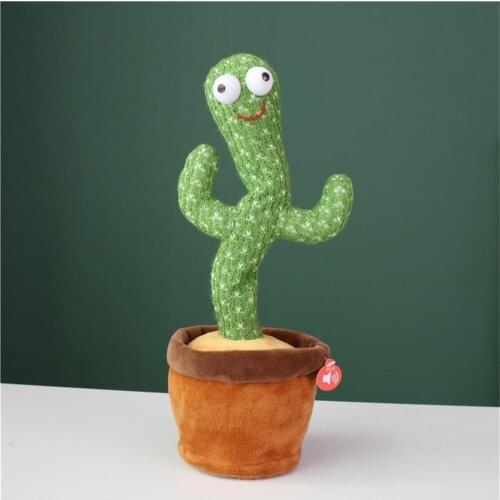 Dancing Cactus Toy Singing Twisting Electronic Shake Dancing Toy With 120 Songs Cute Cactus Plush Toys Early Childhood Education