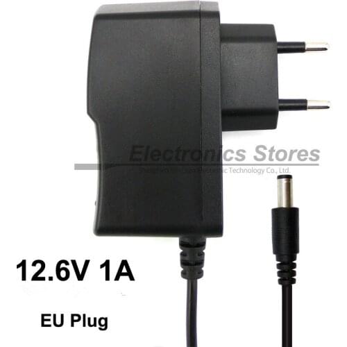 12V Charger 12.6V 1A charger 18650 Lithium Battery Charger DC 5.5 * 2.1mm /EU plug or US plug