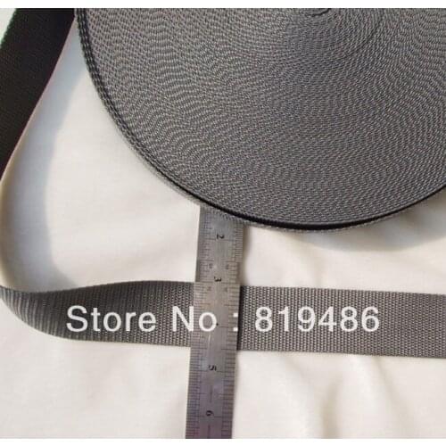 1.5 inch 5 yards Grey nylon heavy and strong webbing ribbon for bags and accessories belts