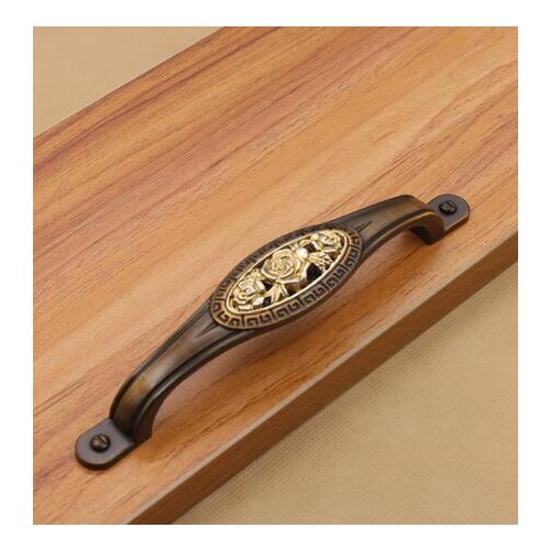 128mm Large Size Bronze Golden Rose Furniture Handles Vintage Cabinet Handles and Pulls