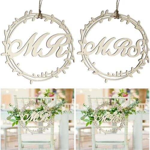 2 Pcs/Set Chair Sign Decor Fashion Creative Chair Back Sign Decoration Chair Hanging Mark For Wedding Party Event Supplies Sets