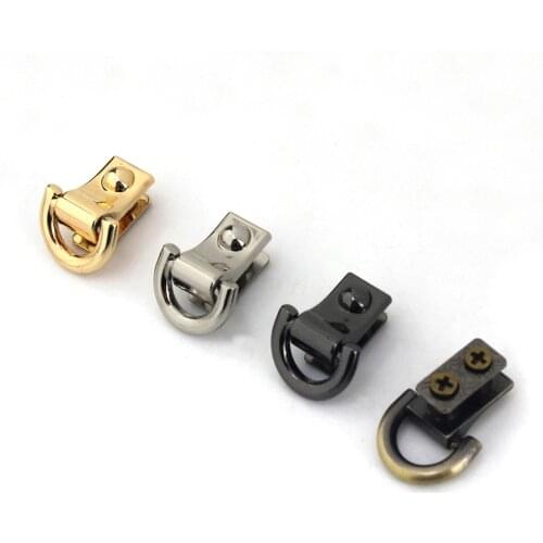 2pcs Metal Bag Side Edge Hang Buckle Clip Buckle With D Rings for DIY Leather Craft Bag Strap Belt Handle Shoulder Accessories