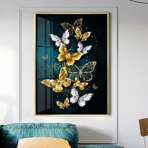 2020 New Hot Fashion Abstract Gold Foil Paintings Modern Decorative Painting for Living Room Bedroom Bathroom