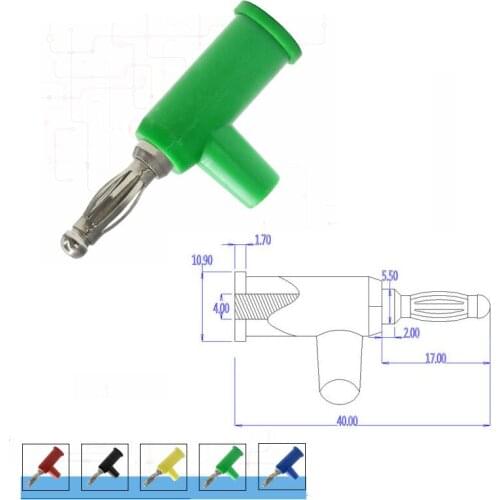 4mm Banana Plug Connector Copper Gun Type Insert Screw No-Welding Banana Plug Socket Colorful