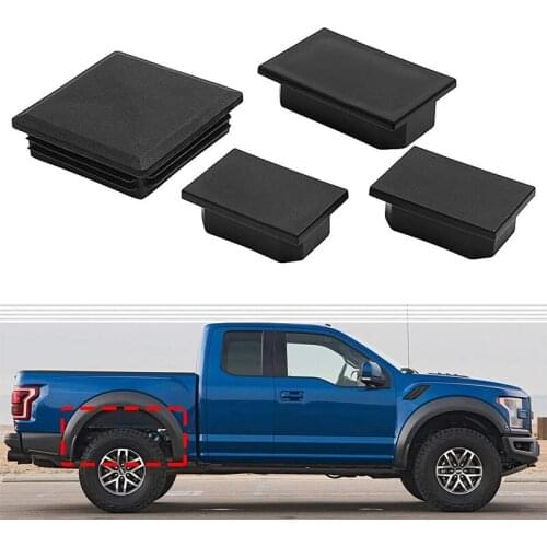 4Pcs Auto Rear Wheel Well Frame Tube Hole Plug For Ford F-150 2017-2019 Raptor Body Rear Frame Left & Right Side