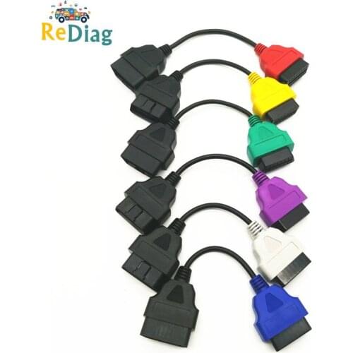 6PCS/lot High Quality FOR FIAT ECU OBD2 Connector Diagnostic Cable For Fiat ECU Scan MultiECUScan Cable for Fiat