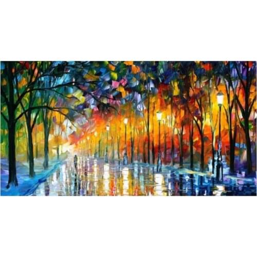 Abstract landscape knife art painting on the wall frames of the shop modern art posters and prints for bedroom cuadros Wall Art