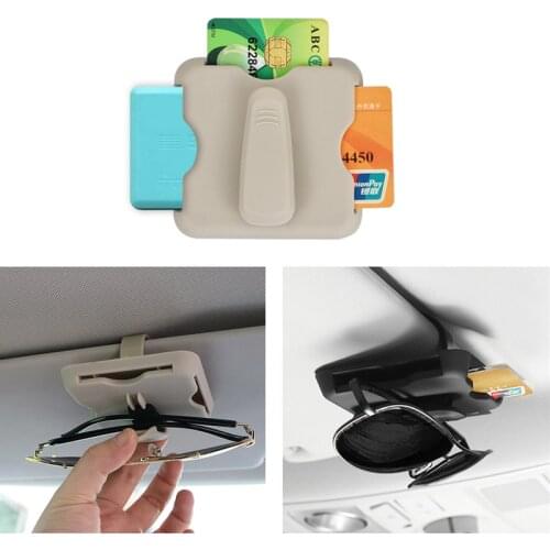 Car Sun Visor Clip Sunglasses Holder Card Holder Storage Bags For Peugeot 307 206 308 407 207 3008 406 208 508 301 2008 408 5008