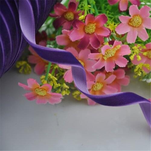 5Y Violet Color 2/8"Velet Ribbon Craft/Wedding/sewing Free Shipping VR16-1