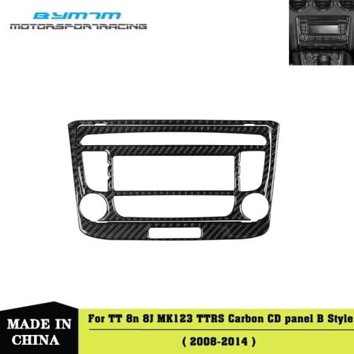B-Style Real Carbon fiber Air conditioning CD panel Auto interior Car accessories For Audi TT 8N 8J MK123 TTRS