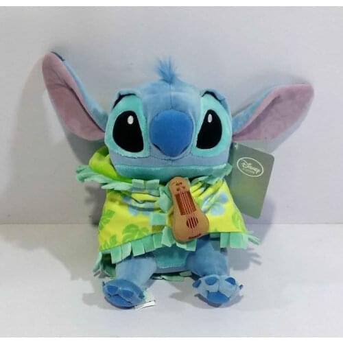 Disney 22cm Lilo And Stitch Plush Toys Baby #626 Stitch with Blanket Stuffed Soft Boy Doll For Birthday Gift