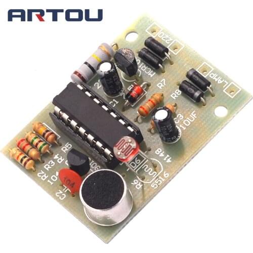 Energy Saving Lamp/LED Light/Incandescent Light CD4011 Sound and Light Control Switch Kit DIY Voice Control Parts Module