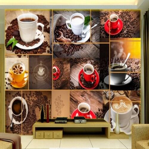 Photo wallpaper 3D stereo wallpaper Exquisite coffee TV wall decoration painting lobby studio mural custom wallpaper