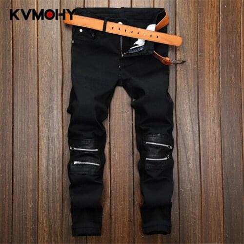 Узкие джинсы для мужчин KVMOHY China At AliExpress