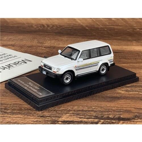 Master 1/64 Scale Toyota Land Cruiser LC80 White With Decal DieCast Car Model Gift