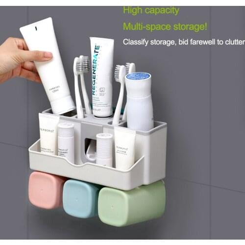 Bathroom accessories No punching in toilet, wall mounted toothbrush rack, toilet, toothpaste comb, bathroom, washstand storage